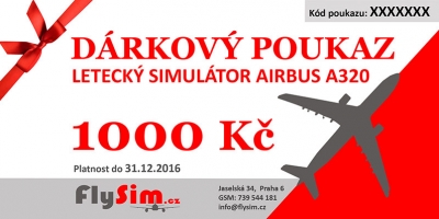 Dárkový poukaz - Letecký simulátor Airbus A320 Praha