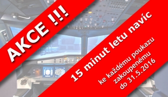 Akce – 15 minut letu navíc ZDARMA